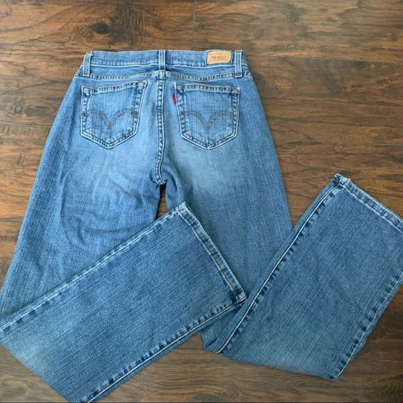 VINTAGE LEVIS 529 CURVY BOOTCUT LIGHT WASH LOW RISE JEANS SIZE 4 SHORT - Picture 3 of 6